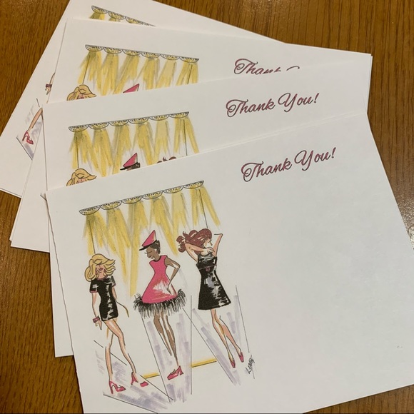 Fashion Show handmade note cards my art - Picture 2 of 3